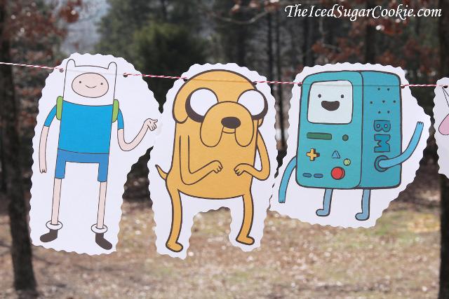 Adventure Time Birthday party DIY Idea Banner