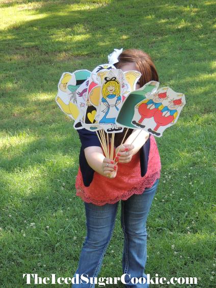 Alice In Wonderland Birthday Party Printables Photo Booth Props Digital Download-Alice, Tweedle Dee Dum, Mad Hatter, Dormouse, Doorknob, Red Queen, White Rabbit