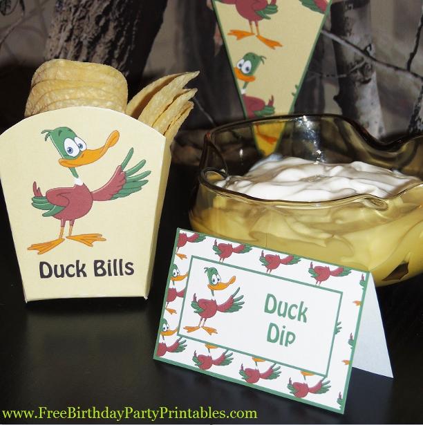 Free Duck Hunting Birthday Party Printables