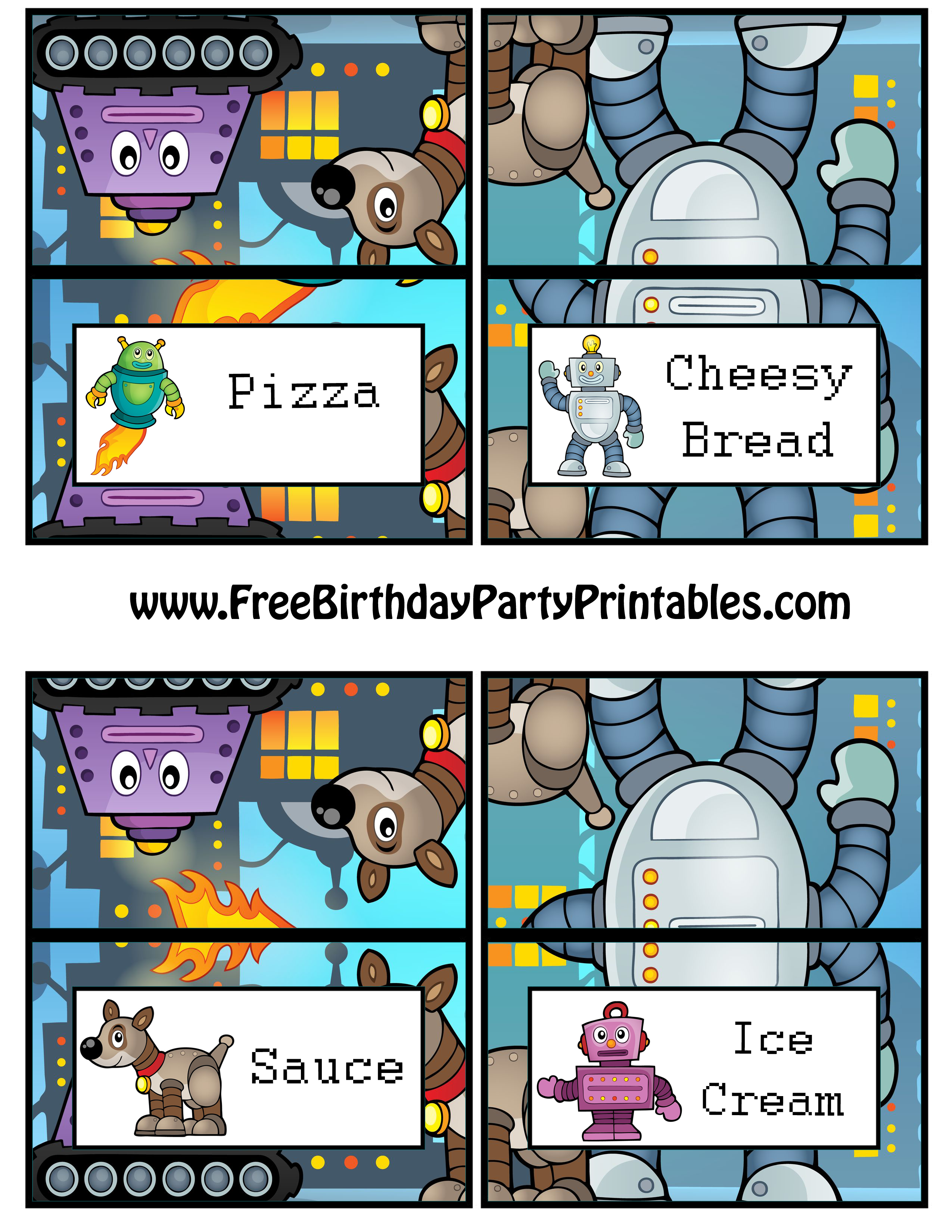 Free Roblox Trivia Game  Robot birthday party, Party printables