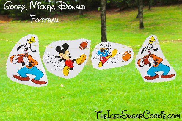 Goofy Mickey Mouse Donald Duck Football Birthday Party Banner DIY Ideas