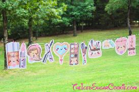 Makeup birthday party banner diy ideas